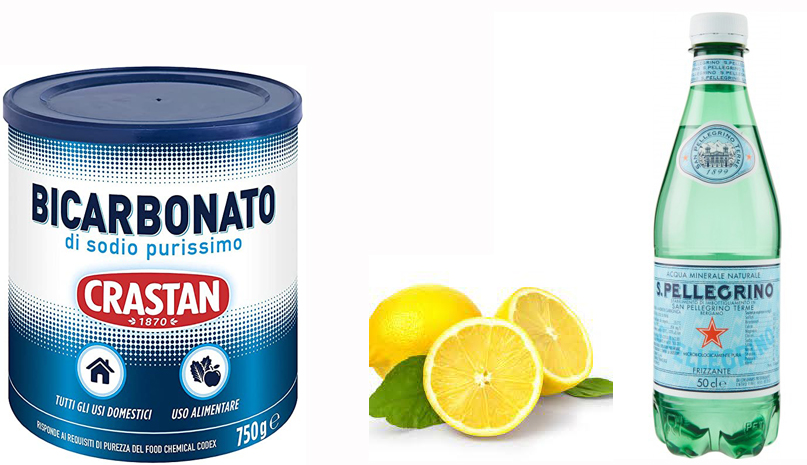 bicarbonato limone acqua