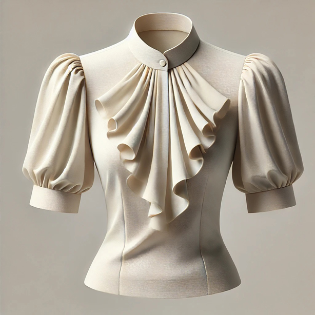 camicetta con jabot