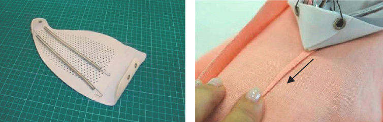 La stiratura accompagna la forma del capo durante tutta la lavorazione.